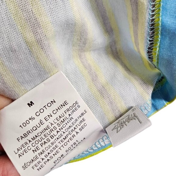 Stussy Womens Striped Long Sleeve T-Shirt, Cotton, Crew Neck, Streetwear, Size M - Picture 5 of 7
